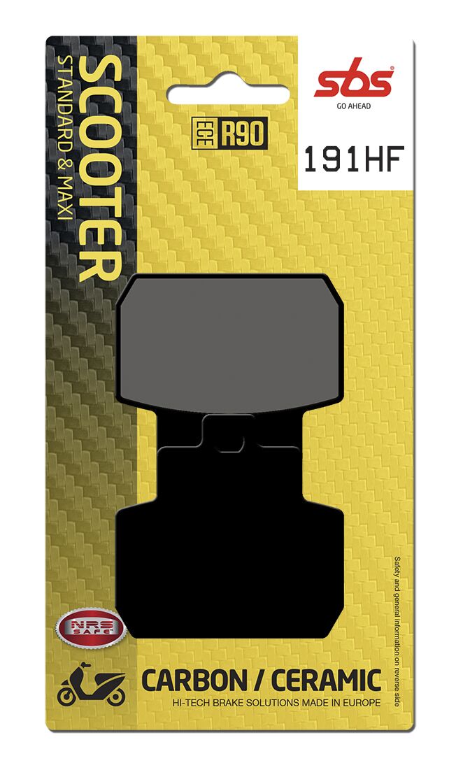 SBS BRAKE PAD CERAMIC STREET 191HF