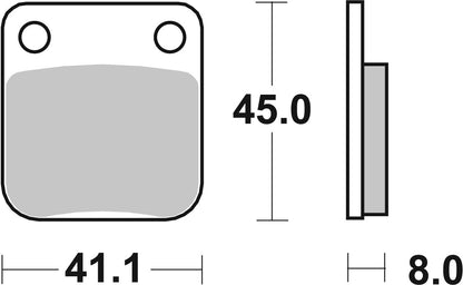 SBS BRAKE PAD CARBON HI-TECH STREET 100CT