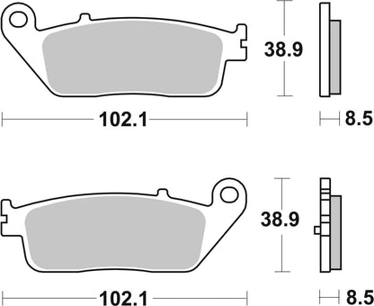 SBS BRAKE PAD CERAMIC STREET 212HF