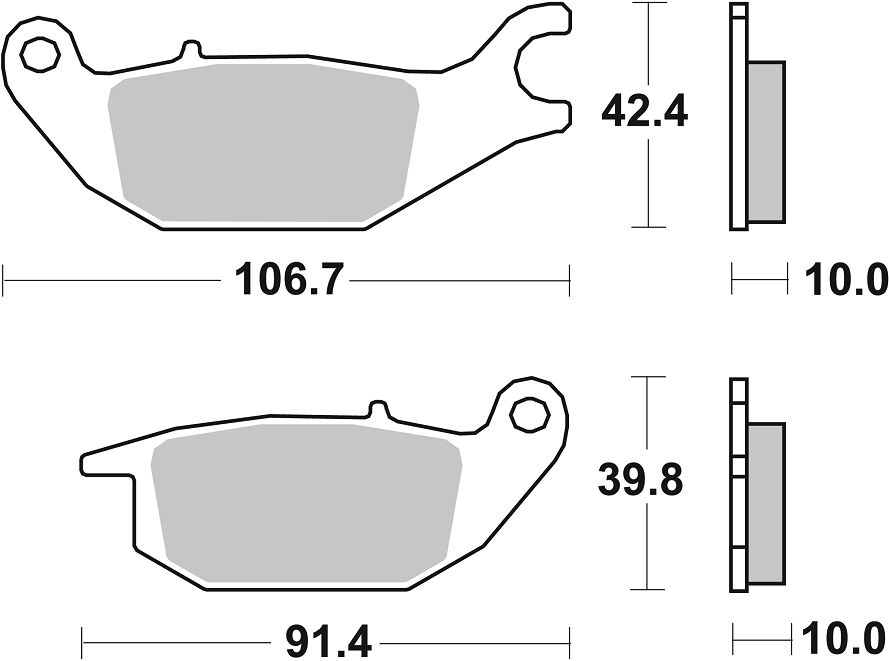 SBS BRAKE PAD CERAMIC STREET 784HF