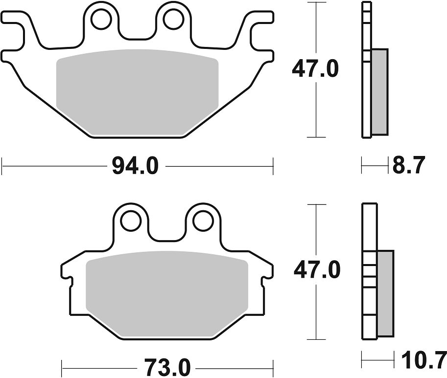SBS BRAKE PAD CERAMIC STREET 810HF