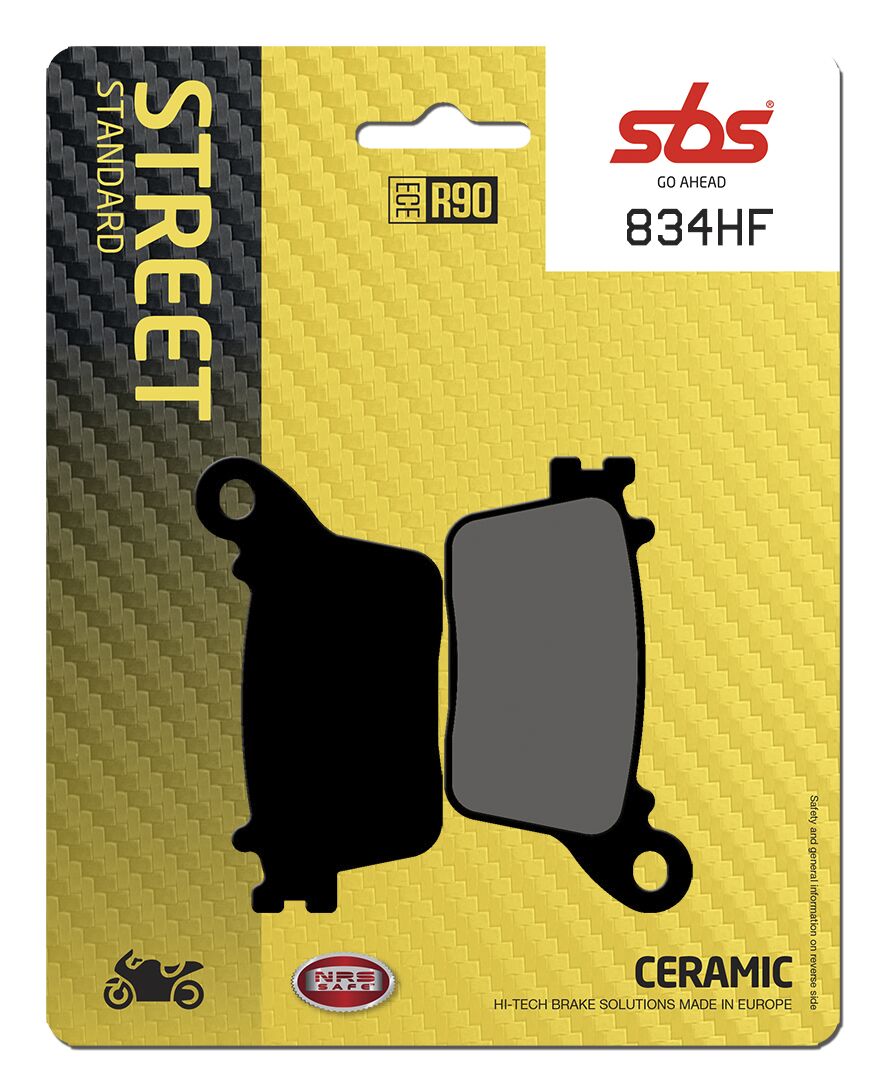 SBS BRAKE PAD CERAMIC STREET 834HF
