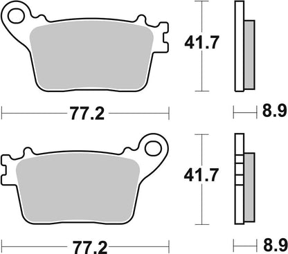 SBS BRAKE PAD CERAMIC STREET 834HF