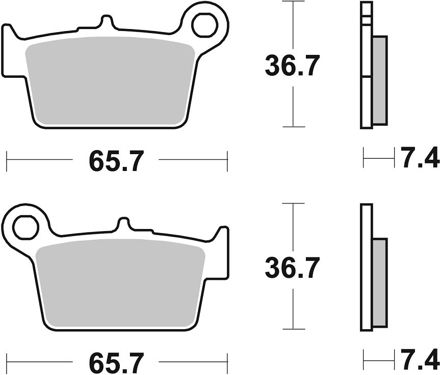 SBS BRAKE PAD CERAMIC STREET 861HF