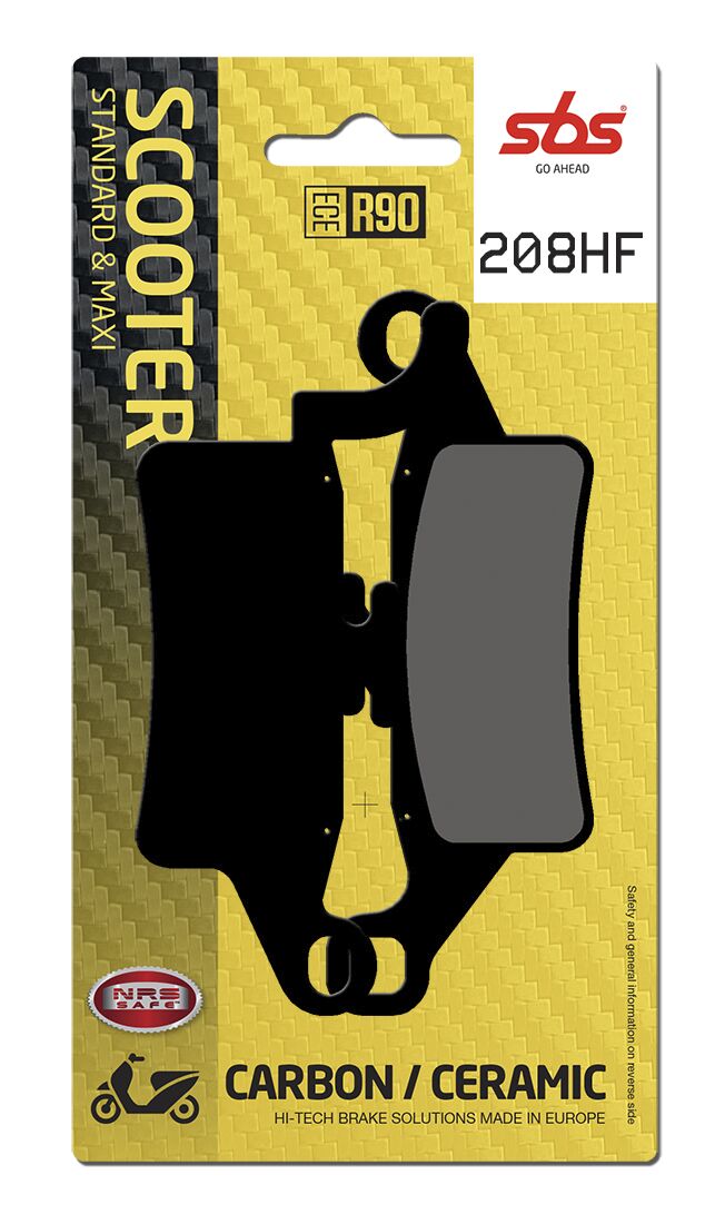 SBS BRAKE PAD CERAMIC STREET 208HF