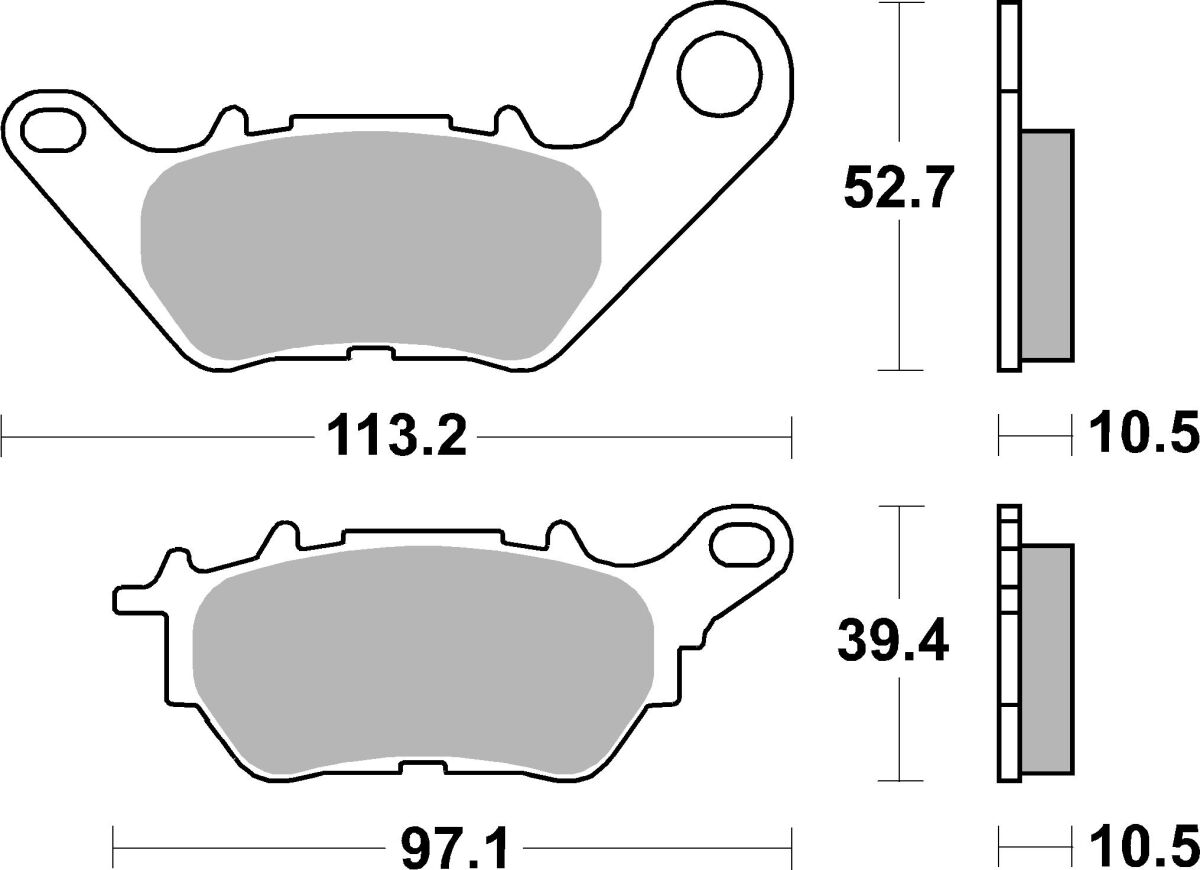 SBS BRAKE PAD CERAMIC STREET 230HF