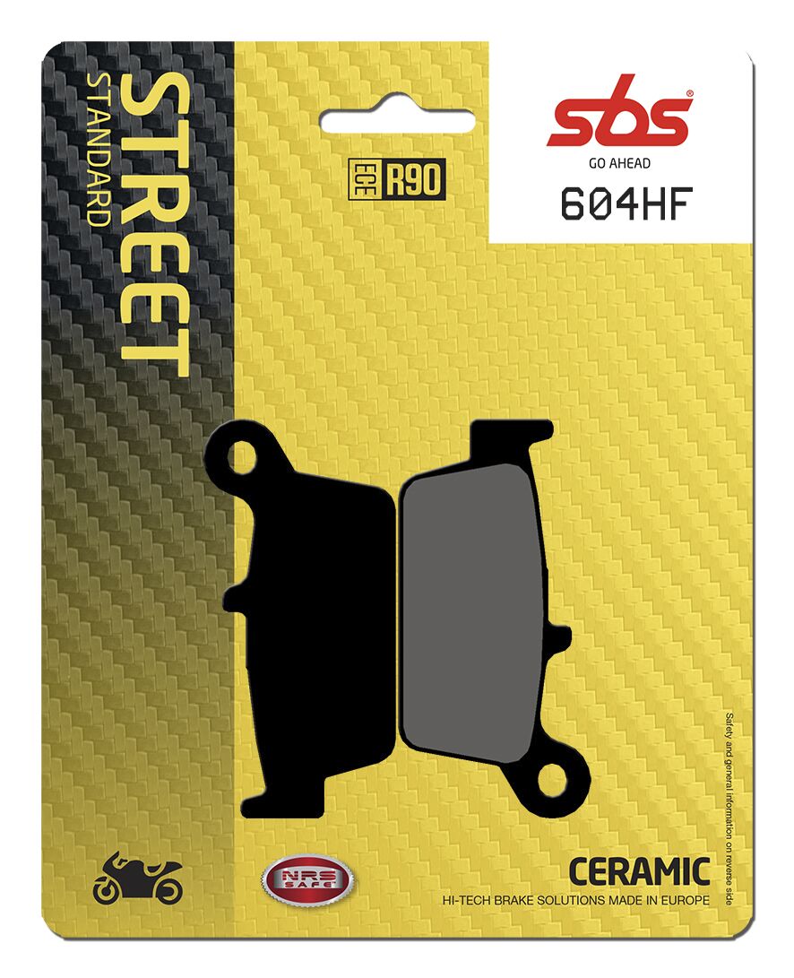 SBS BRAKE PAD CERAMIC STREET 604HF