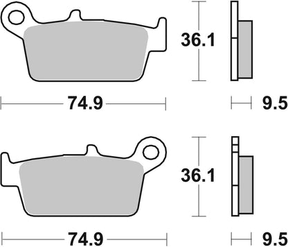 SBS BRAKE PAD CERAMIC STREET 604HF