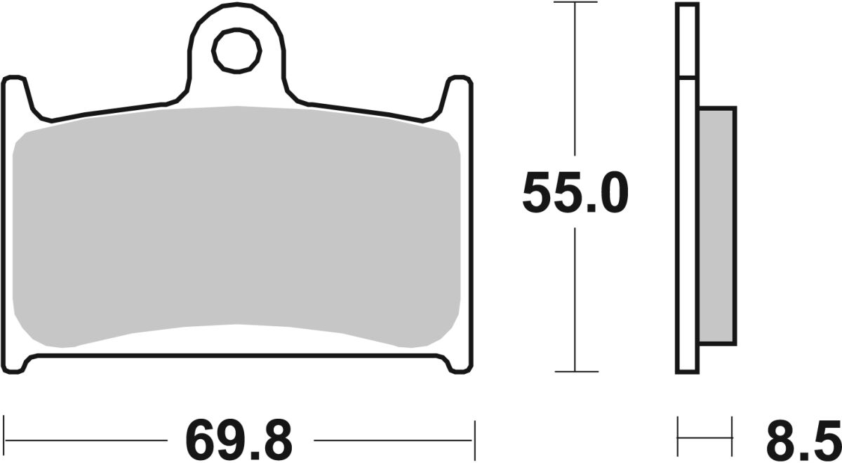 SBS BRAKE PAD CERAMIC STREET 624HF