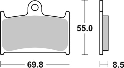 SBS BRAKE PAD CERAMIC STREET 624HF