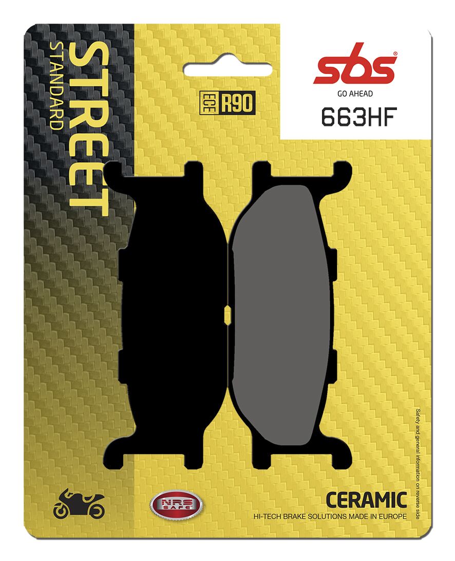 SBS BRAKE PAD CERAMIC STREET 663HF