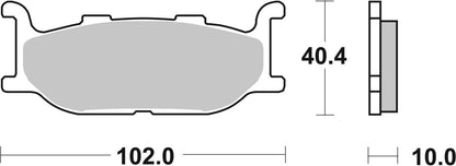 SBS BRAKE PAD CERAMIC STREET 663HF