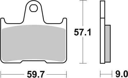 SBS BRAKE PAD CERAMIC STREET 765HF