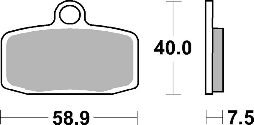 SBS BRAKE PAD CARBON SINTER HI-TECH 885CS