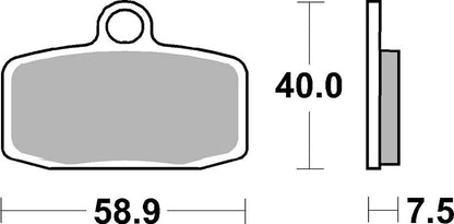 SBS BRAKE PAD CARBON SINTER HI-TECH 885CS