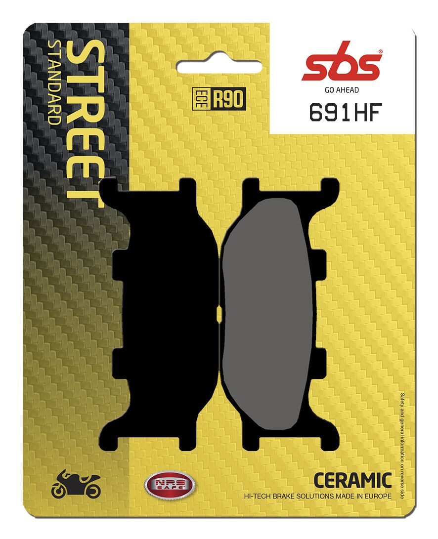 SBS BRAKE PAD CERAMIC STREET 691HF
