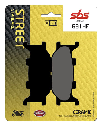 SBS BRAKE PAD CERAMIC STREET 691HF
