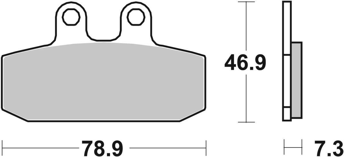 SBS BRAKE PAD CERAMIC STREET 108HF