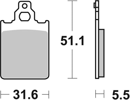 SBS BRAKE PAD CERAMIC STREET 117HF