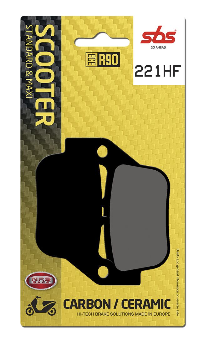 SBS BRAKE PAD CERAMIC STREET 221HF