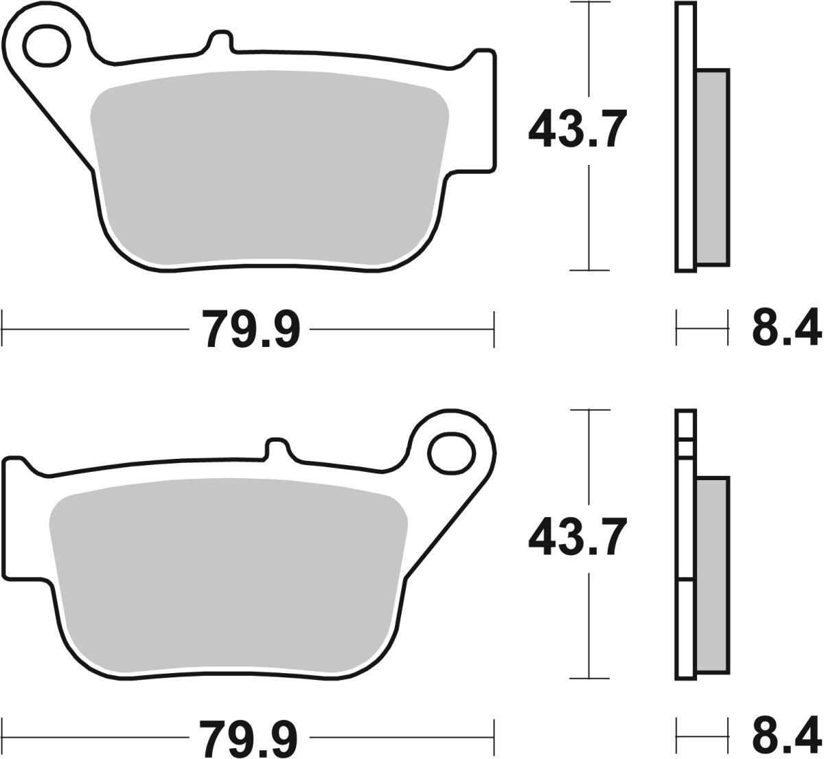 SBS BRAKE PAD CERAMIC STREET 221HF