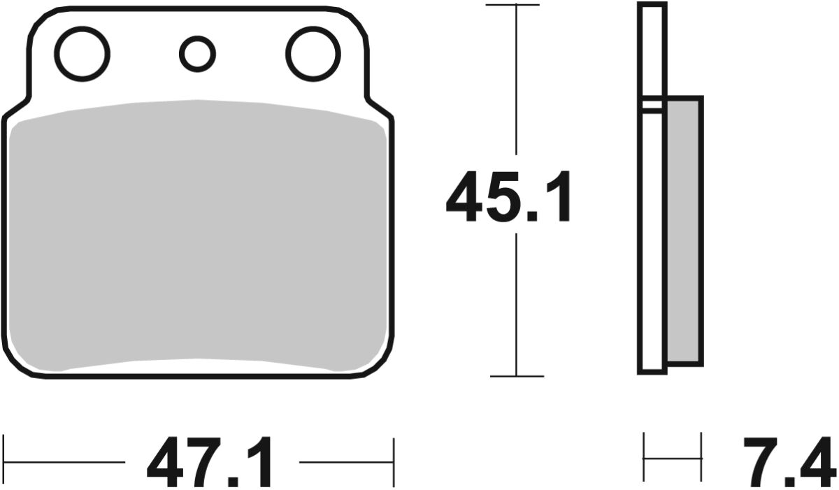 SBS BRAKE PAD CERAMIC STREET 649HF