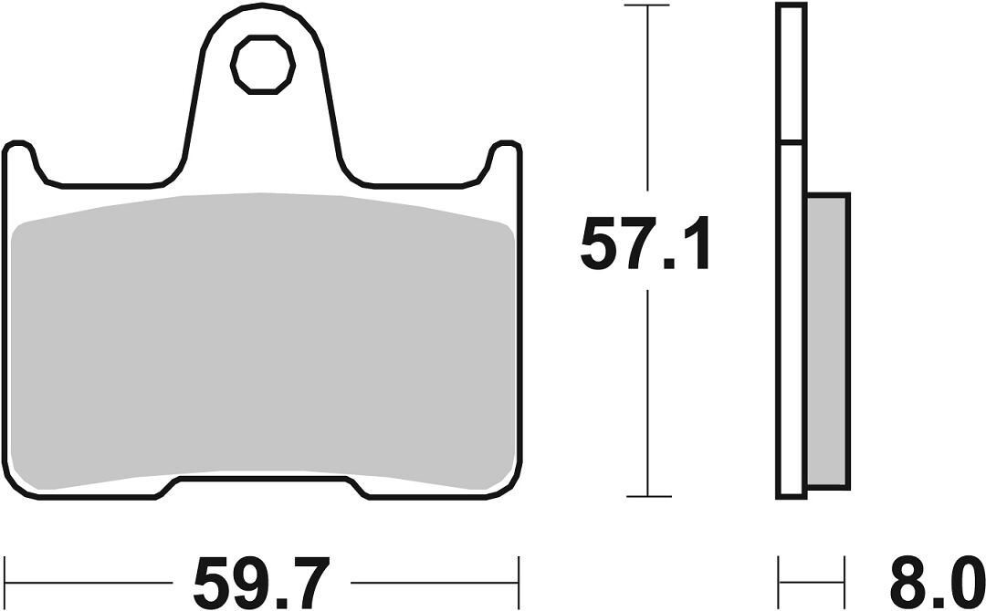 SBS BRAKE PAD CERAMIC STREET 715HF