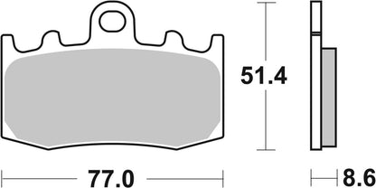 SBS BRAKE PAD CERAMIC STREET 796HF