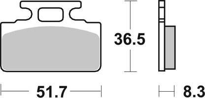SBS BRAKE PAD CERAMIC STREET 110HF