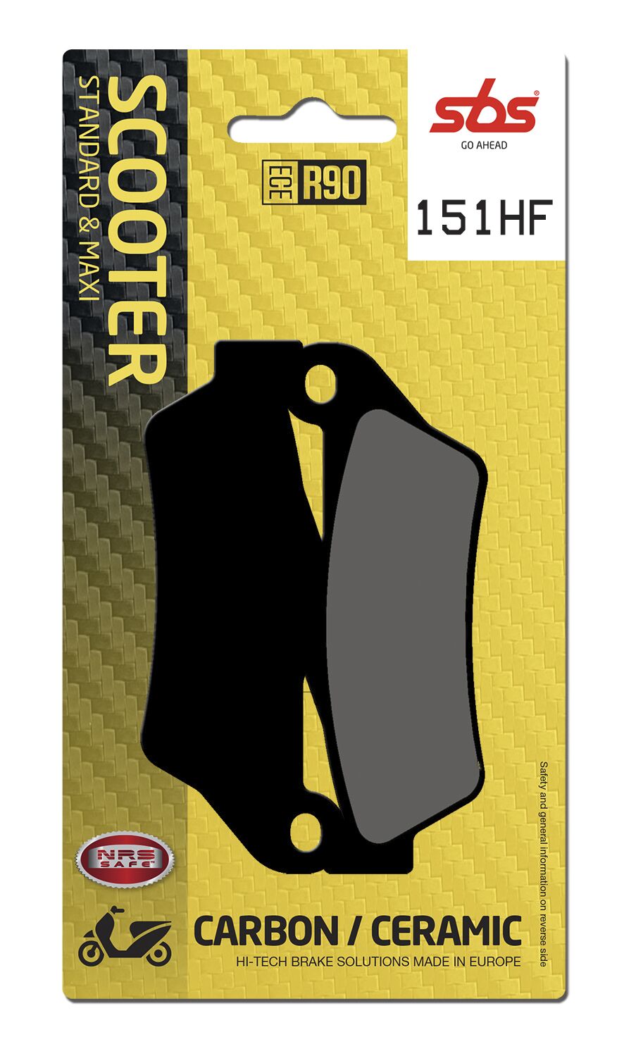 SBS BRAKE PAD CERAMIC STREET 151HF