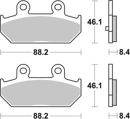 SBS BRAKE PAD CERAMIC STREET 182HF