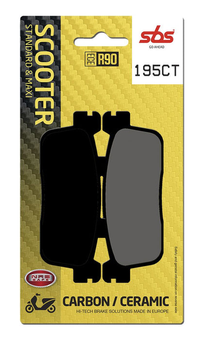 SBS BRAKE PAD CARBON HI-TECH STREET 195CT