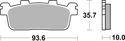 SBS BRAKE PAD CARBON HI-TECH STREET 195CT