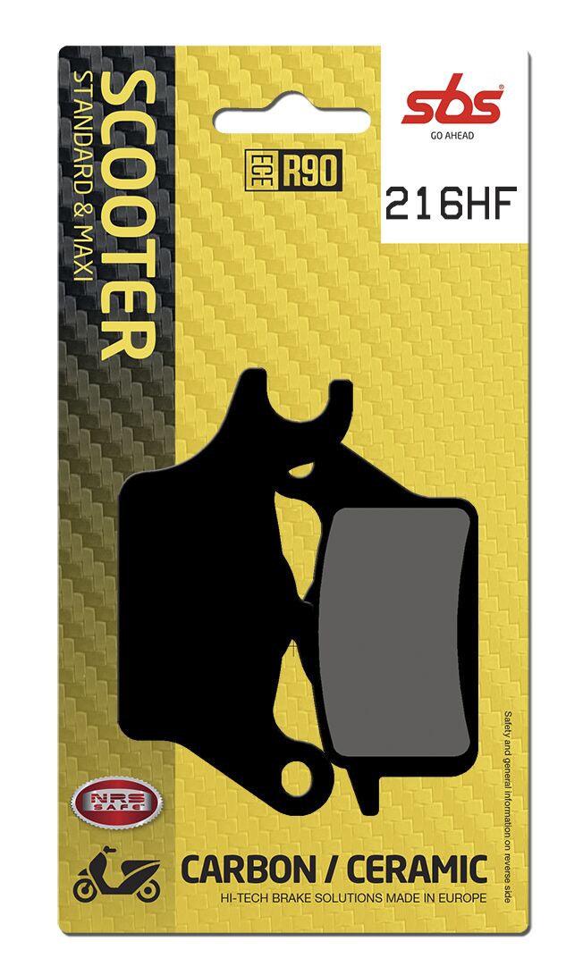 SBS BRAKE PAD CERAMIC STREET 216HF