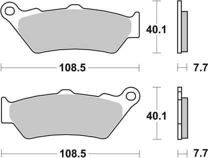 SBS BRAKE PAD CERAMIC STREET 674H.HF