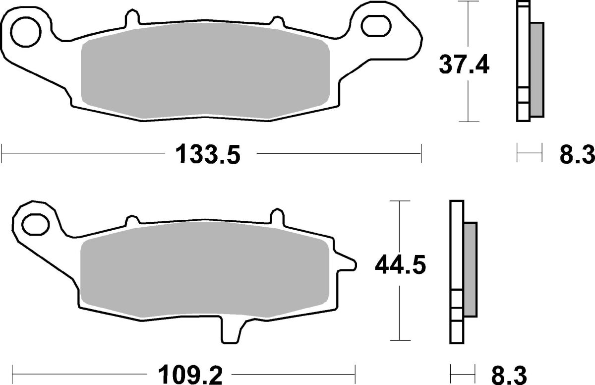 SBS BRAKE PAD CERAMIC STREET 705HF