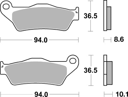 SBS BRAKE PAD CERAMIC STREET 742HF