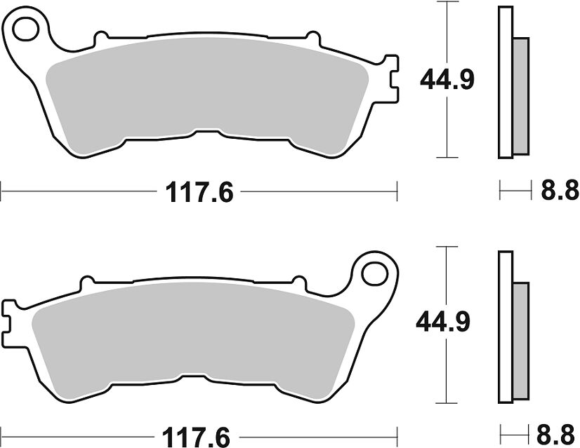 SBS BRAKE PAD CERAMIC STREET 828HF