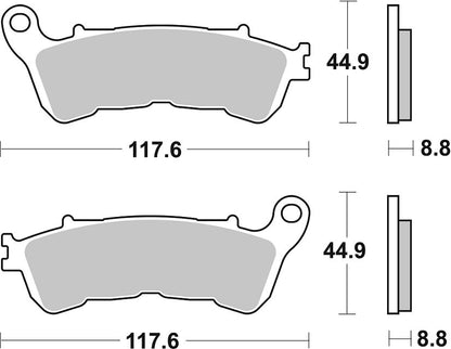 SBS BRAKE PAD CERAMIC STREET 828HF