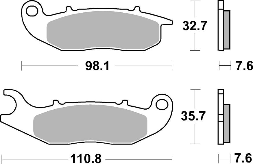 SBS BRAKE PAD CERAMIC STREET 859HF