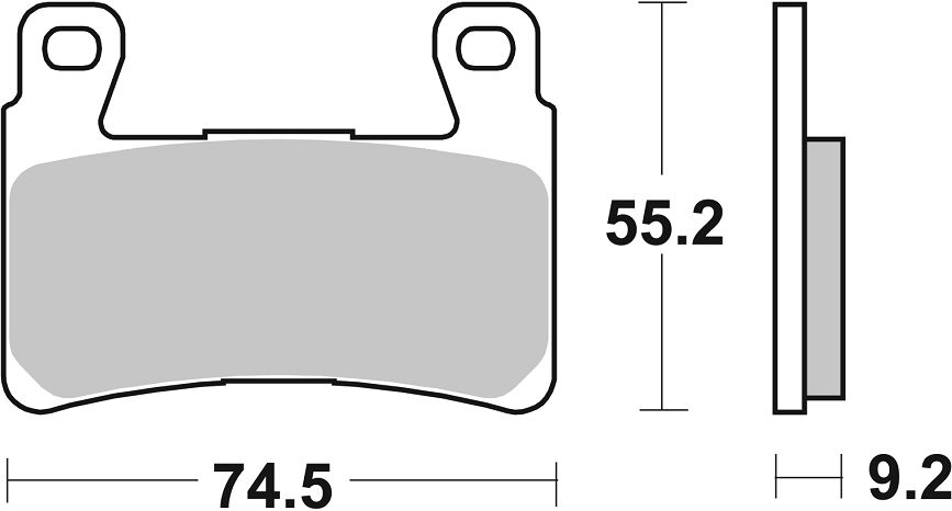 SBS BRAKE PAD CERAMIC STREET 860H.HF