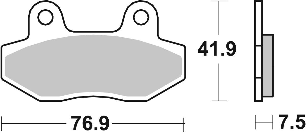 SBS BRAKE PAD CERAMIC STREET 200HF
