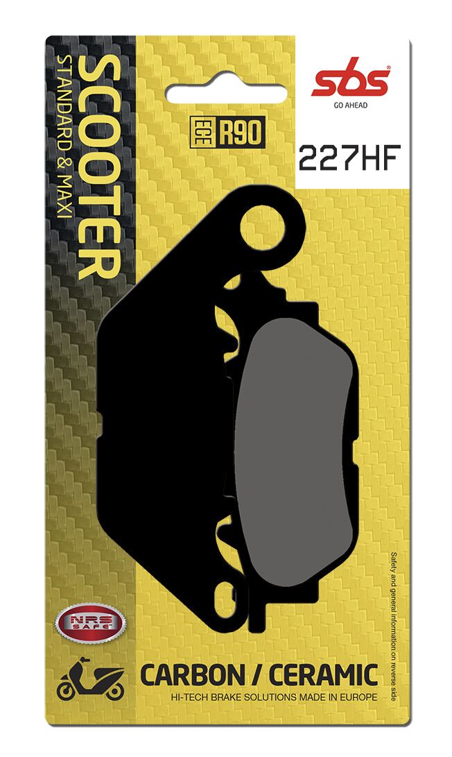 SBS BRAKE PAD CERAMIC STREET 227HF
