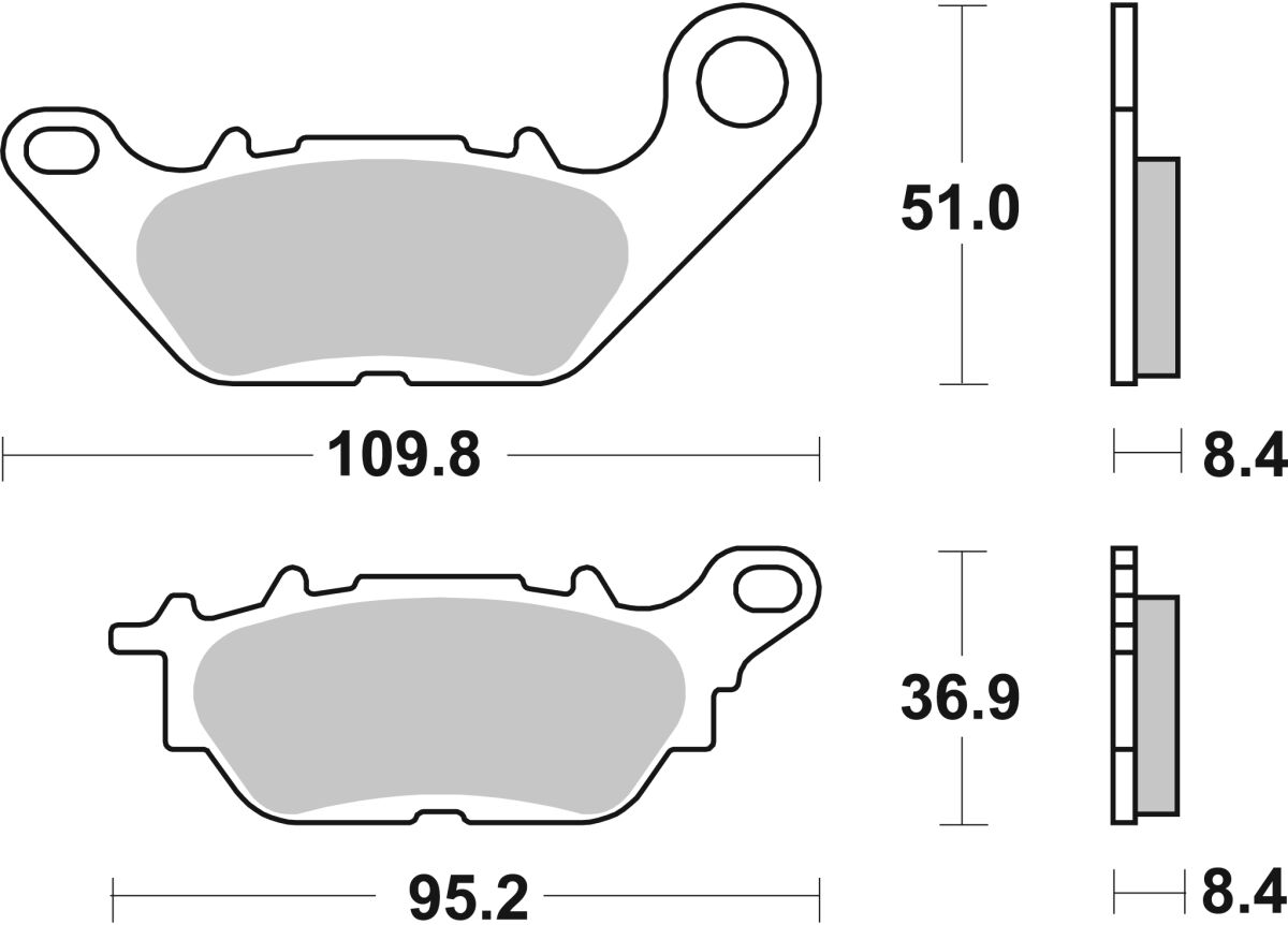 SBS BRAKE PAD CERAMIC STREET 227HF