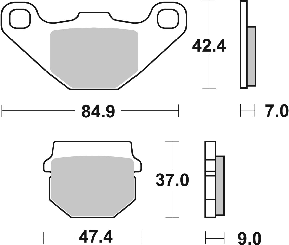 SBS BRAKE PAD CERAMIC STREET 101HF