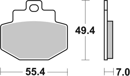 SBS BRAKE PAD CERAMIC STREET 166HF