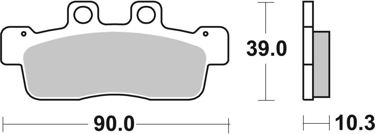 SBS BRAKE PAD CERAMIC STREET 207HF