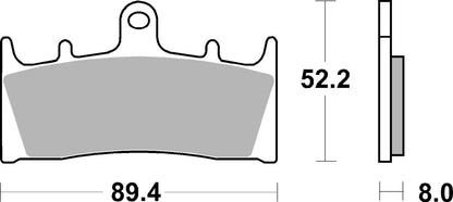 SBS BRAKE PAD CERAMIC STREET 686HF