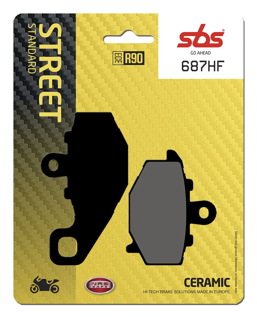 SBS BRAKE PAD CERAMIC STREET 687HF