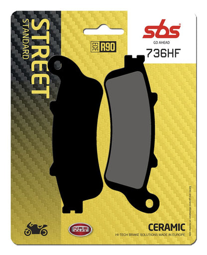SBS BRAKE PAD CERAMIC STREET 736HF